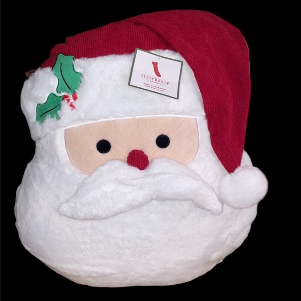 🎉HP🎉~Santa 🎅🏻 Face Plush Large Holiday Pillow 🎅🏻NWT🎅🏻 - Picture 2 of 16
